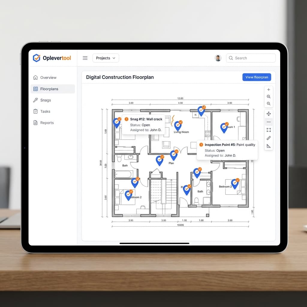 Digitale Bouwtekening met Punten