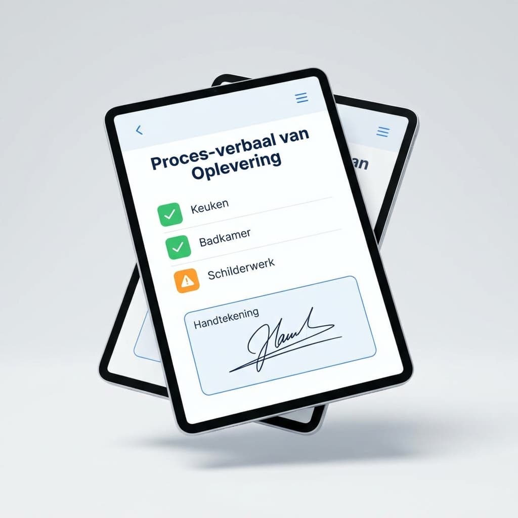 Digitale Opleverrapport App Tablet